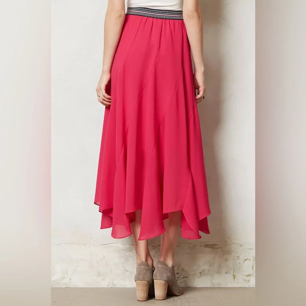 VANESSA VIRGINIA by ANTHROPOLOGIE Colima Maxi Skirt in Pink Rose - Picture 2 of 11